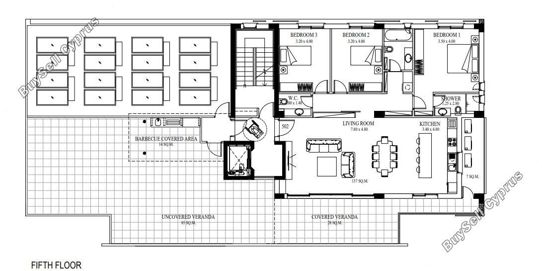 3 bedroom penthouse for sale strovolos nicosia 1072911 image 1921873