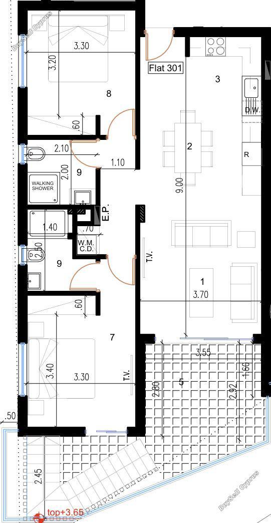 2 bedroom penthouse for sale aradippou larnaca 8473421 image 15800305