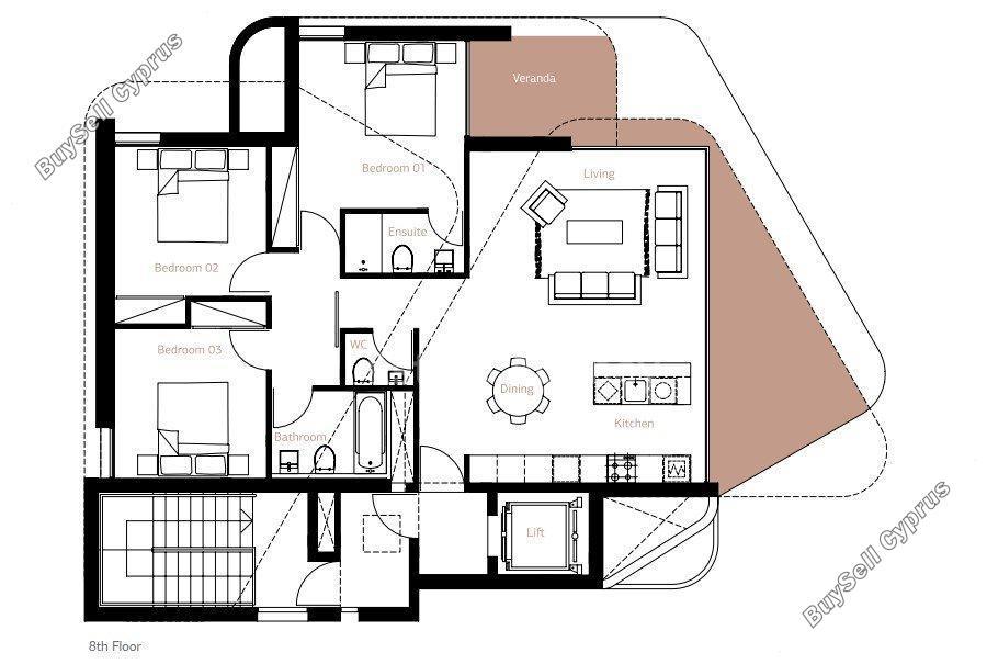 3 bedroom penthouse for sale chrysopolitissa larnaca 1207812 image 6430686