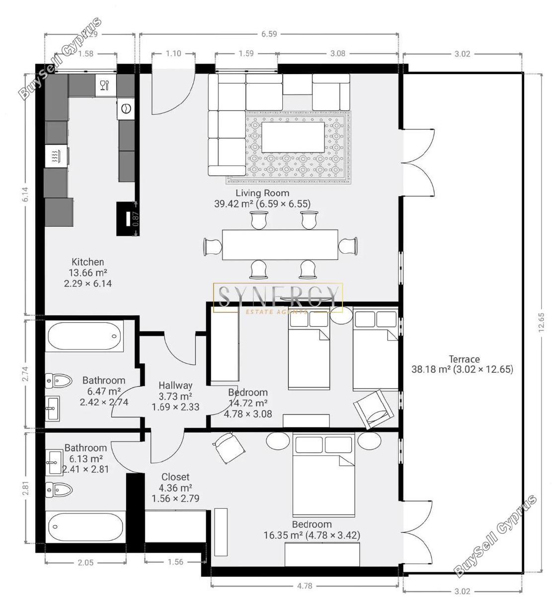 2 bedroom ground floor apartment for rent aphrodite hills paphos 8946533 image 17713705