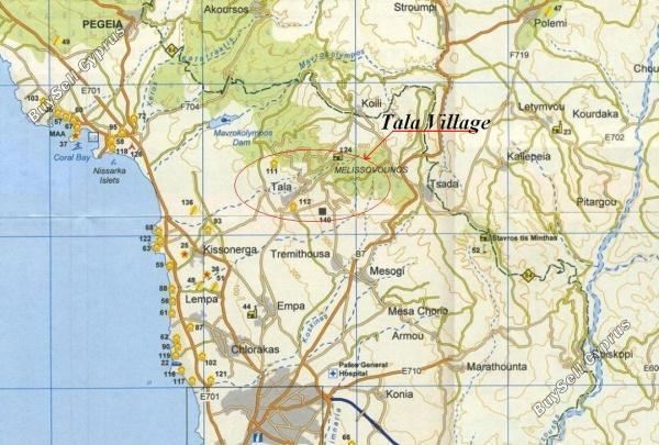 663 SQM Plot for sale in Tala, Paphos 314240
