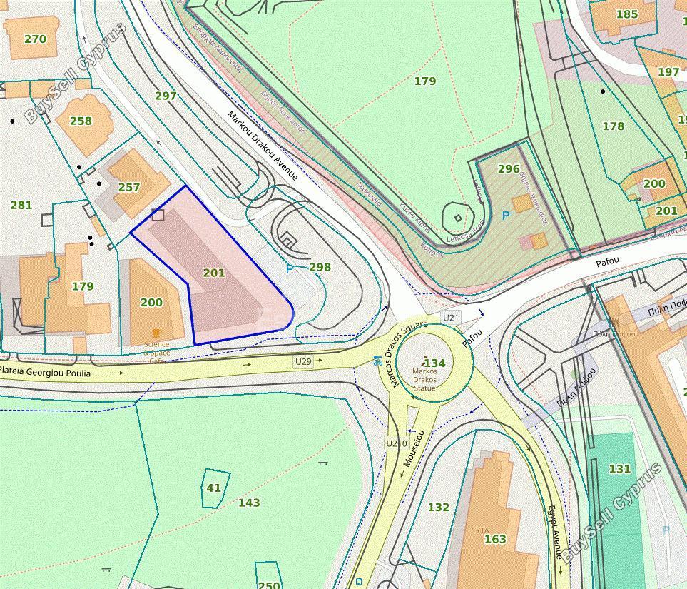 1417 SQM Plot for sale in Agios Andreas Nicosia, Nicosia 16581831
