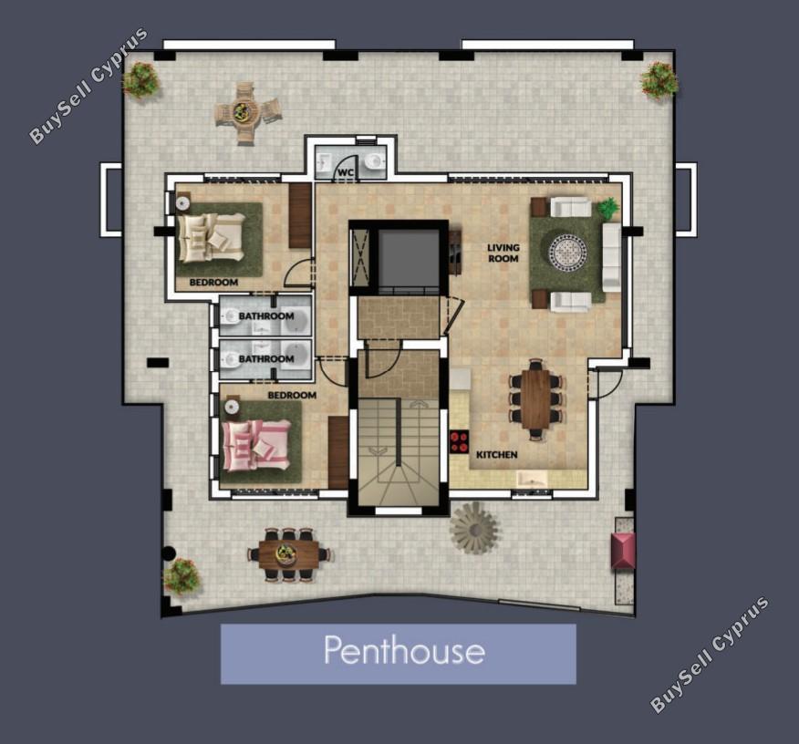 2 bedroom penthouse for sale anthoupoli limassol limassol 7739055 image 12568900