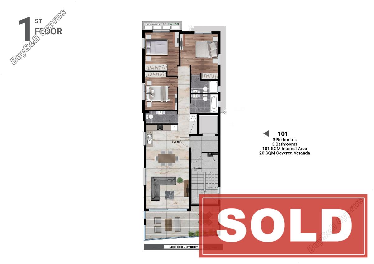 3 bedroom entire floor apartment sold faneromeni larnaca 8004816 image 12755648