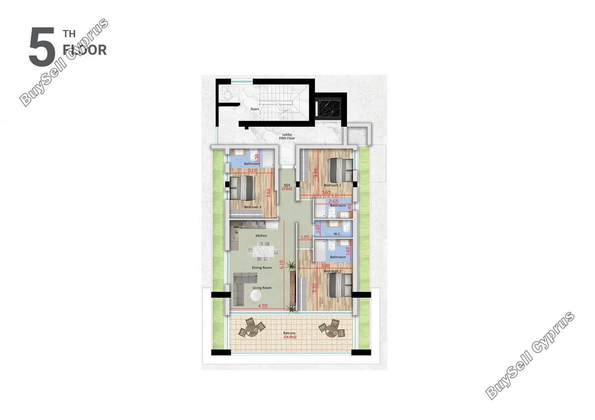 3 bedroom entire floor apartment for sale mackenzie larnaca 1285946 image 2313859