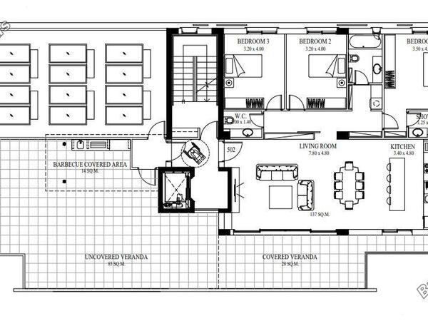 3 bedroom penthouse for sale strovolos nicosia 1072911 image 1921873