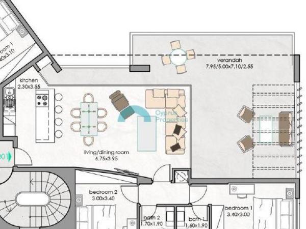 2 bedroom penthouse for sale konia paphos 8387341 image 16018085