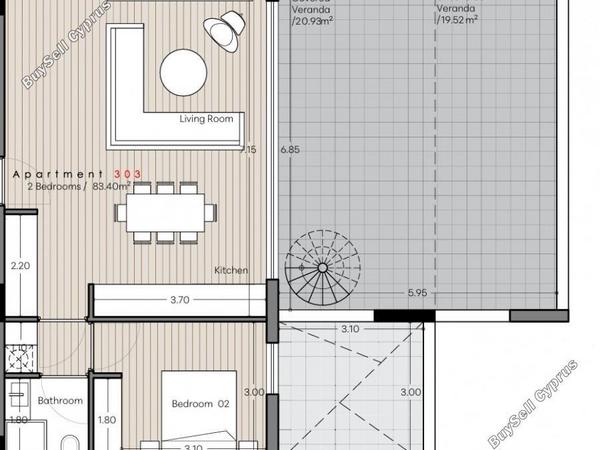 2 bedroom penthouse for sale agios athanasios limassol 8307002 image 14802863