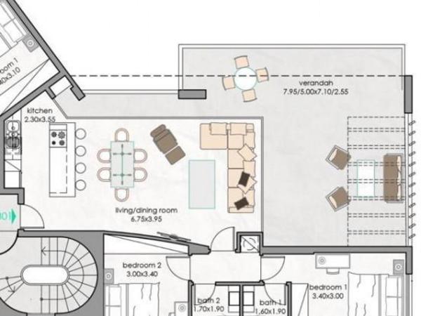 2 bedroom penthouse for sale konia paphos 8525202 image 16176337