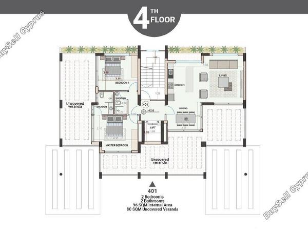 2 bedroom penthouse for sale kato paphos paphos 1175944 image 16776523