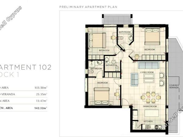 3 bedroom apartment for sale chlorakas paphos 7903397 image 11122145
