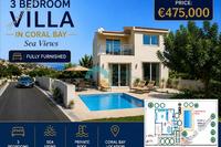 3 Bedroom Detached house in Sea Caves Peyia (Paphos) for sale 